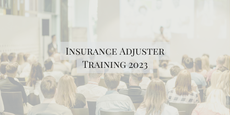 Insurance Adjuster Training 2023